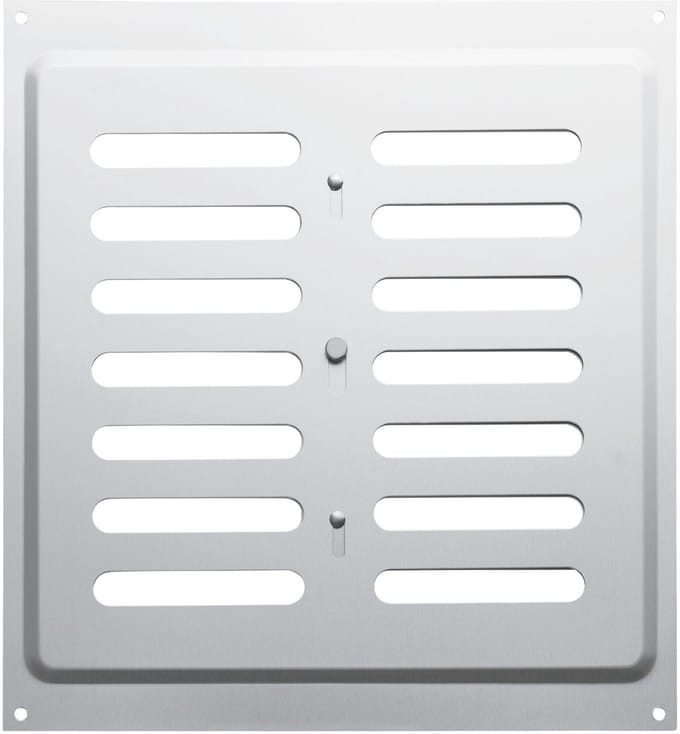 Ovaal ventilatierooster 260 x 240 mm, aluminium, verstelbaar