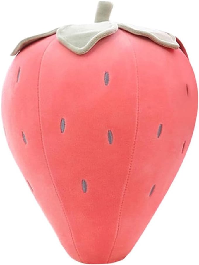 Strawberry Plush Pillow - Cuddling Cute Comfortable Soft Fruit Shaped Plush Toy - Decoraties voor Thuis - Kinder cadeaus - 25cm