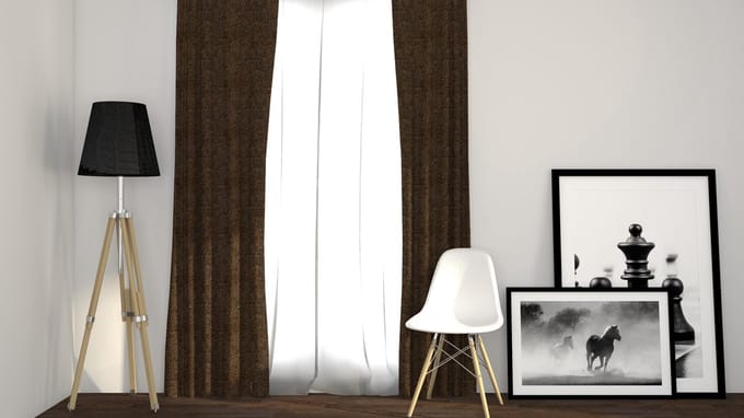 Larson - Luxe geweven blackout gordijn - met ringen - 3m x 2.5m - Chocoladebruin