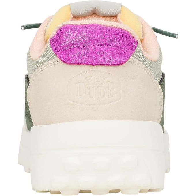 HEYDUDE Hayden Colorblock Polyester Damestrainers Dusty Olive/Multi