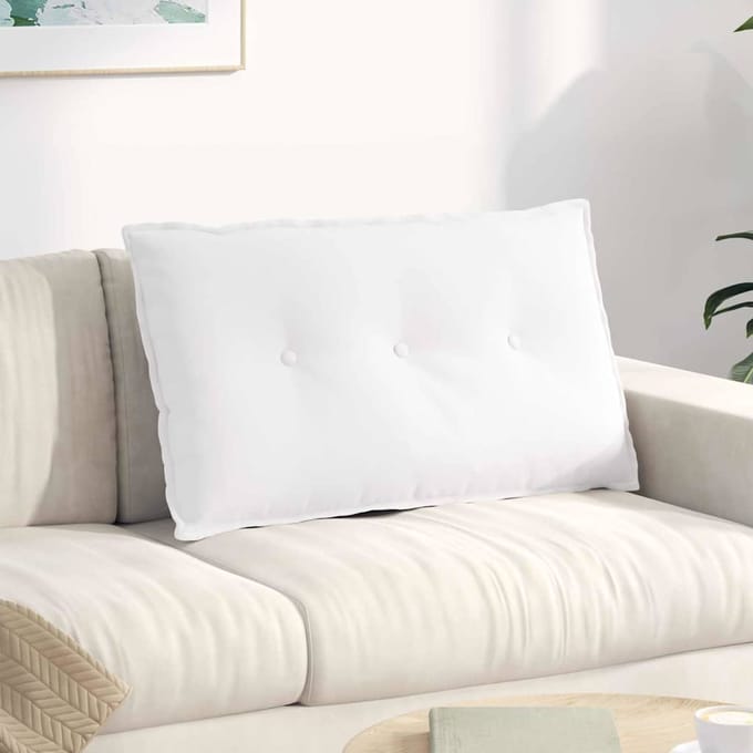 vidaXL - Rugkussen - Wit - 200 - x - 19 - x - 50 - cm - Stof