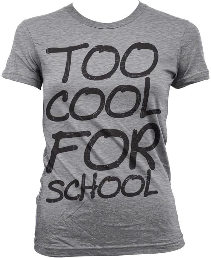 Hybris Too Cool For School Girly T-shirt voor dames, heather-grijs