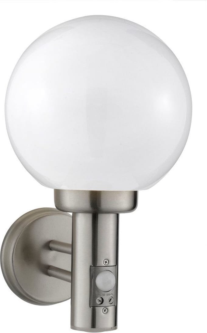 Searchlight RVS muurlamp Orb met sensor - 85
