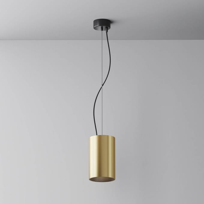 Maytoni LED hanglamp Efir, goud mat, Ø 10,5cm, 33W, 38°