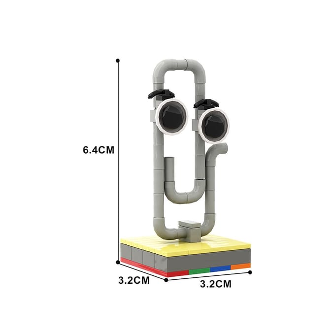Gobricks MOC Clippy de leeftijd onthuller wereld Bouwsteen Kit Educatief Speelgoed Ideaal Voor Kind Verjaardagscadeau Juguetes gray