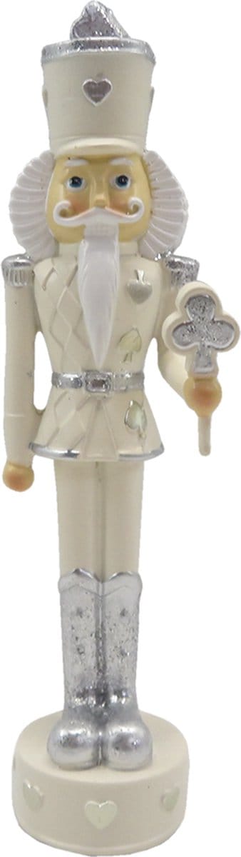 Clayre & Eef Beeld Notenkraker 17 cm Beige Zilverkleurig Kunststof