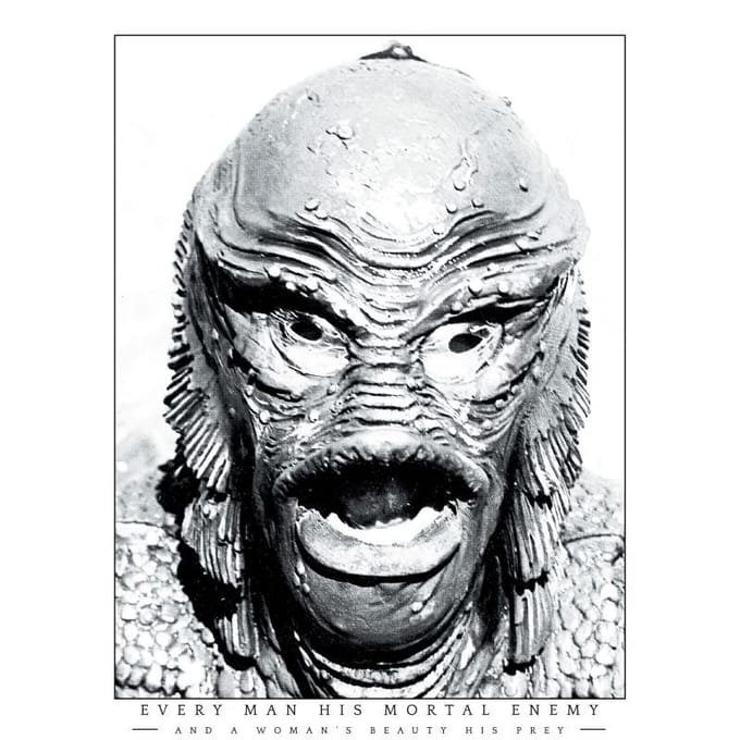 Universal Monsters Creature From The Black Lagoon Portrait T-shirt - Wit - S