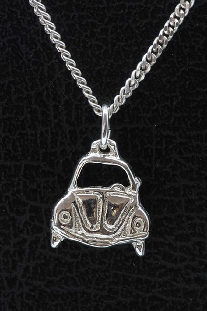 Zilveren VW Kever front ketting hanger