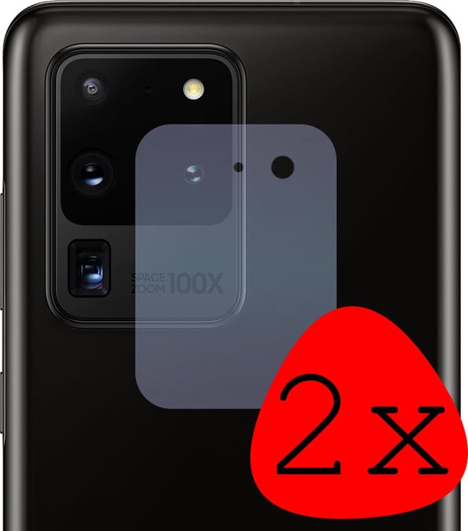 Camera Lens Protector - 2 Stuks Geschikt voor Samsung Galaxy S20 Ultra - Camera Screenprotector Beschermglas - Gehard Glas - Tempered Glass - Screen Protector