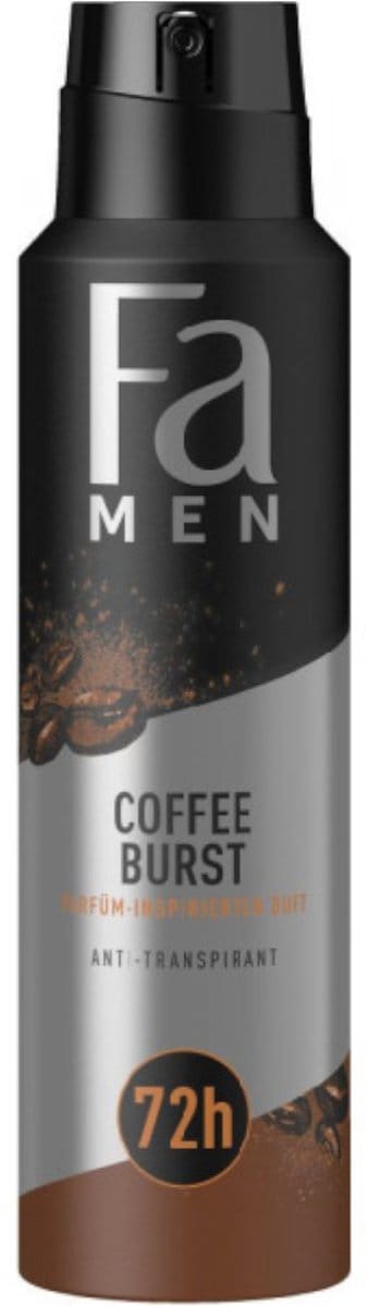 Fa Men - Deodorant Spray - Coffee Burst - 72 uur Bescherming - Anti-transpirant - 150 ml