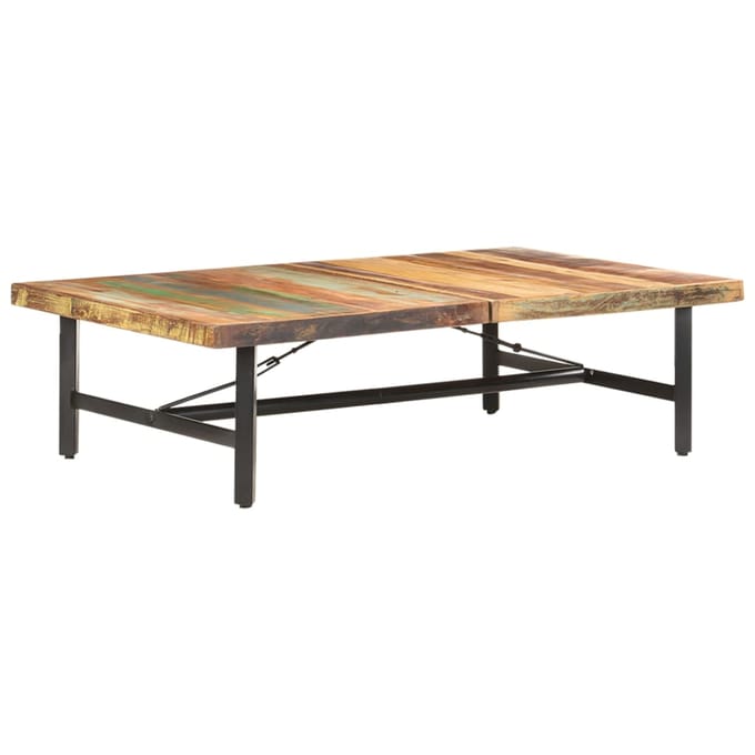 vidaXL - Salontafel - 142x90x42 - cm - massief - gerecycled - hout