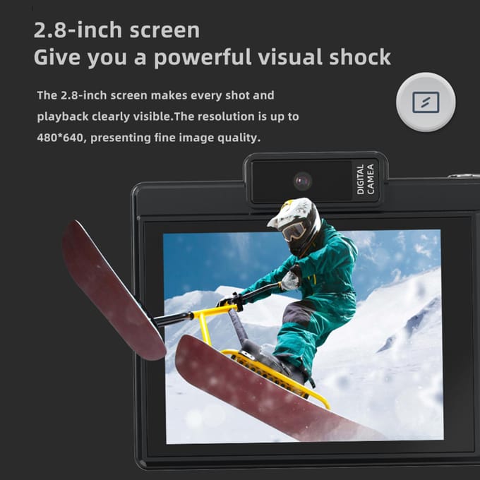 4K Digitale Camera Draagbare Digitale Videocamera CCD Camera 48MP 2.8 Inch IPS Scherm Anti-shake 16X