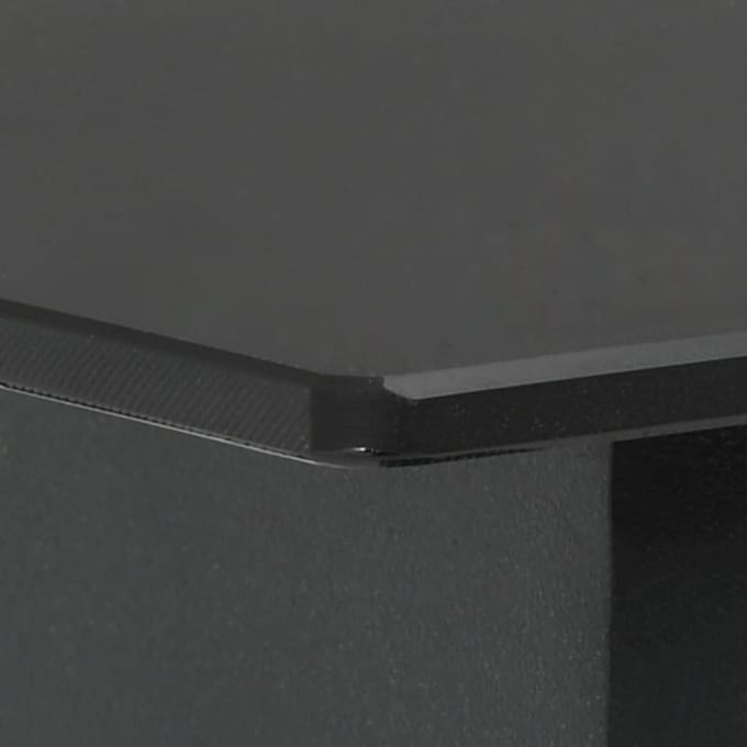 vidaXL - Tuintafel - 80x80x74 - cm - staal - en - glas - zwart