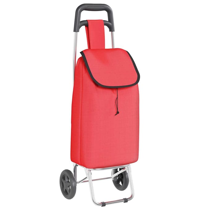 vidaXL - Winkelwagen - Rood - 35 - x - 28 - x - 92 - cm - Oxford - stof