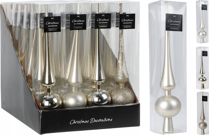 Kerstboompiek, goud, onbreekbaar, 27,5 cm, 1 st.