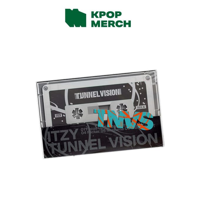 ITZY [TUNNEL VISION] Version Cassette.  + Cadeau gratuit Cassette Tape Ver. (CD X) gray