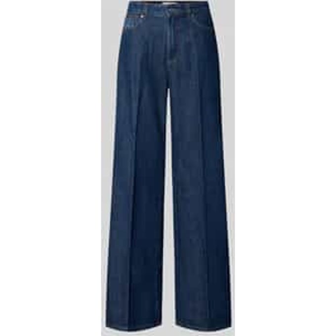 Wide leg jeans van puur katoen
