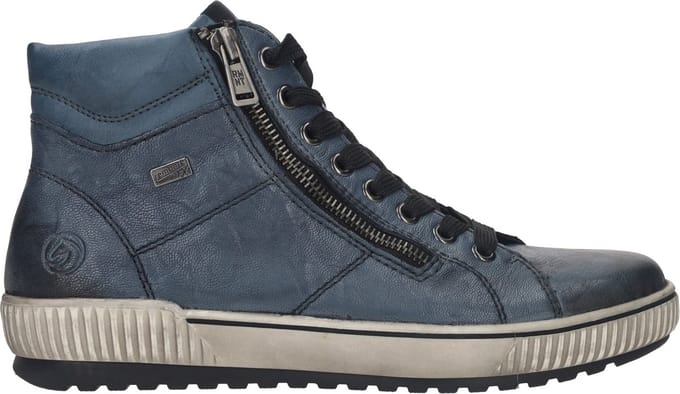 Remonte Veterboots blauw Leer - Maat 41