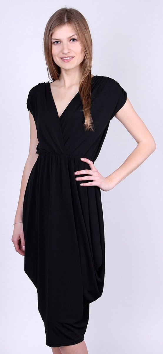 KARDASHIAN STYLE Zwarte midi-jurk