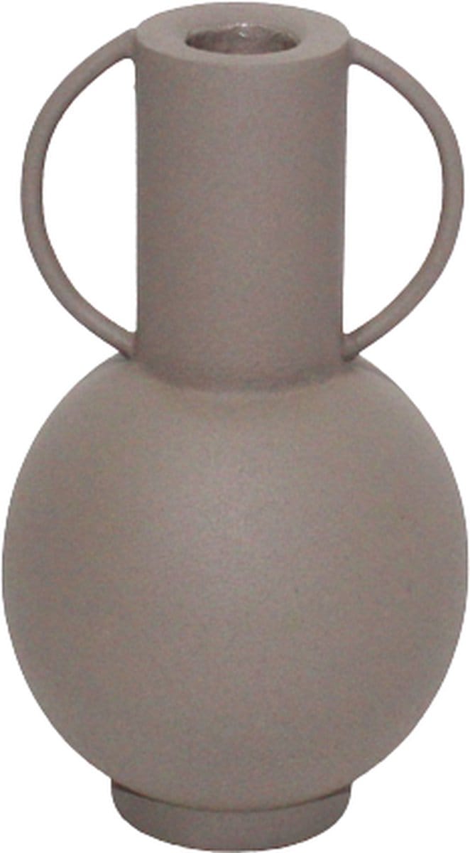 Kandelaar - Branded by - kandelaar Astrea taupe - 18 cm hoog