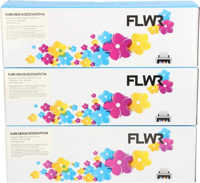 FLWR - Toner / 128 / 3-pack Kleur - Geschikt voor HP