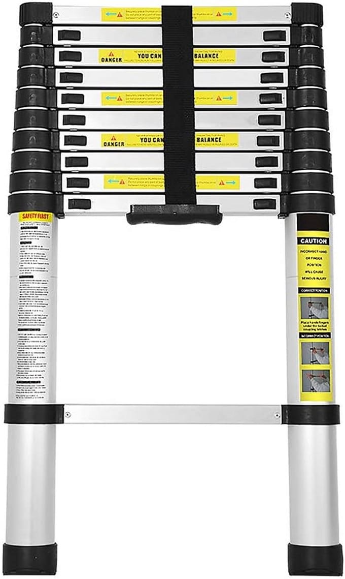 Telescopische Ladder Aluminium 3.2m Draagbaar en Multifunctioneel tot 150 kg