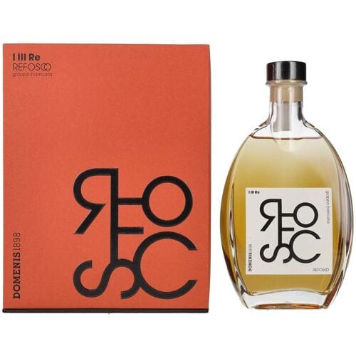 Domenis 1898 I III RE REFOSCO grappa invecchiata barricata 40% Vol. 0,7l in geschenkverpakking