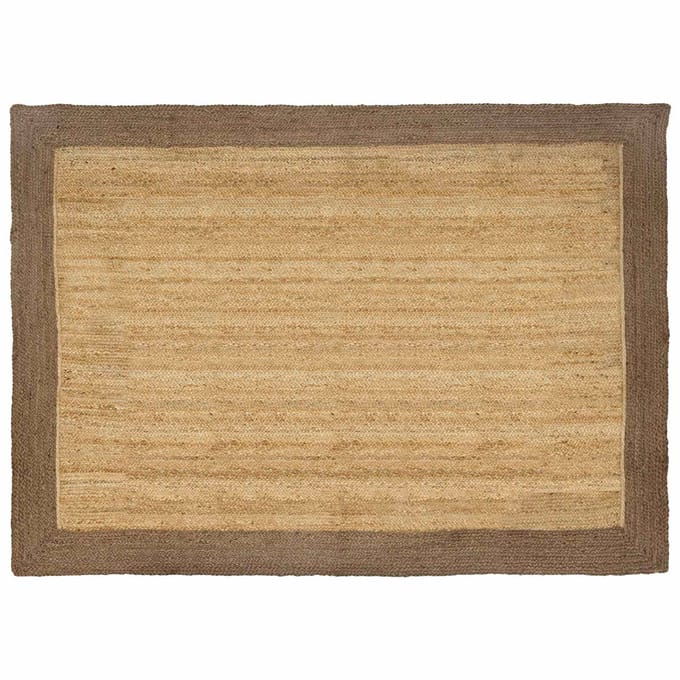 vidaXL - Gebied - Tapijt - Grijs - en - natuurlijk - 200 - x - 290 - cm - Jute