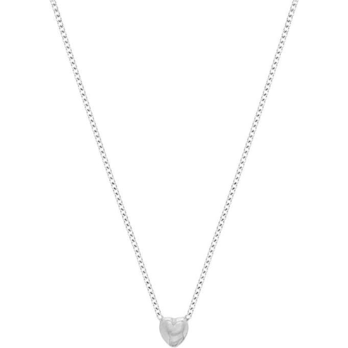Glams Ketting Hart 1,0 mm 40 + 5 cm - Zilver