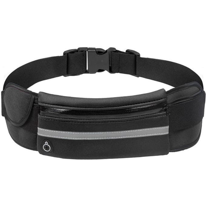 Hardloopriem Heuptas Grote Capaciteit Waterdicht Schokbestendig Heuptas Tas voor Buitensporten black