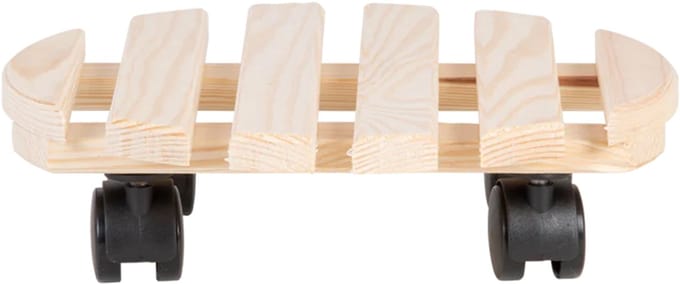 Esscheert design - Houten Plantentrolley rond L