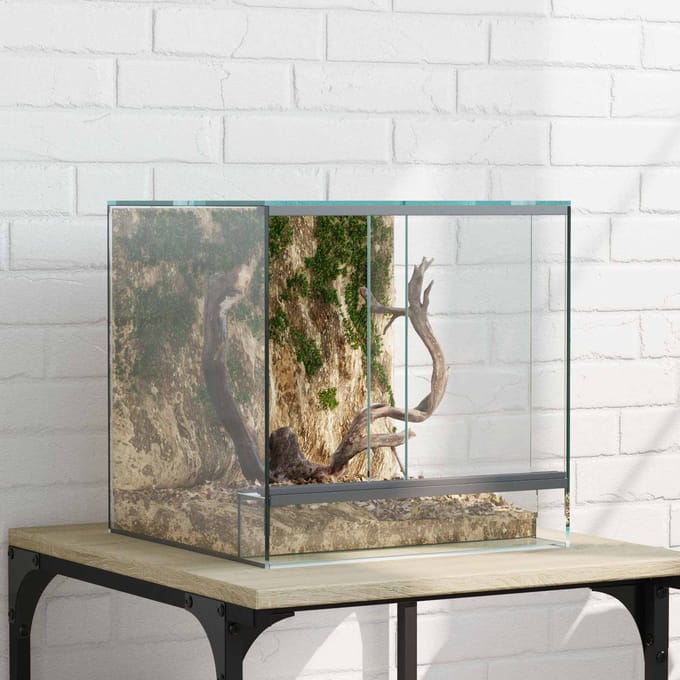 vidaXL Terrarium met opslag Transparant 30 x 30 x 30 cm Glas