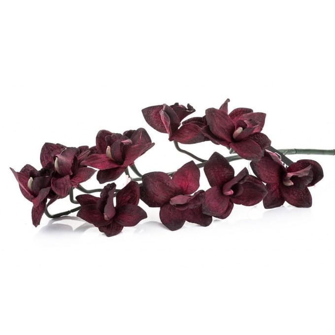 Kunstbloem Aluro Decoratie Bordeaux Orchidee 82 CM