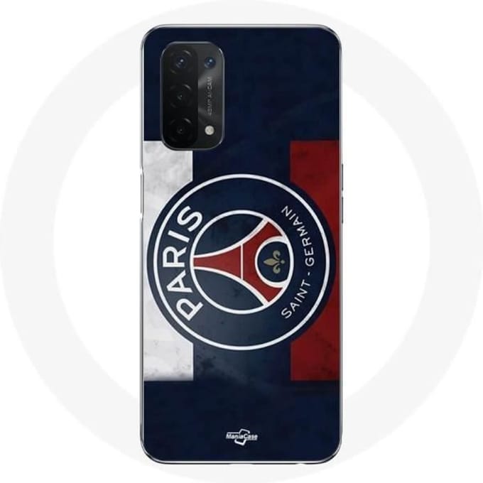 Coque - Maniacase - Oppo A54 5G - Drapeau Paris Saint Germain - Souple - Sportif