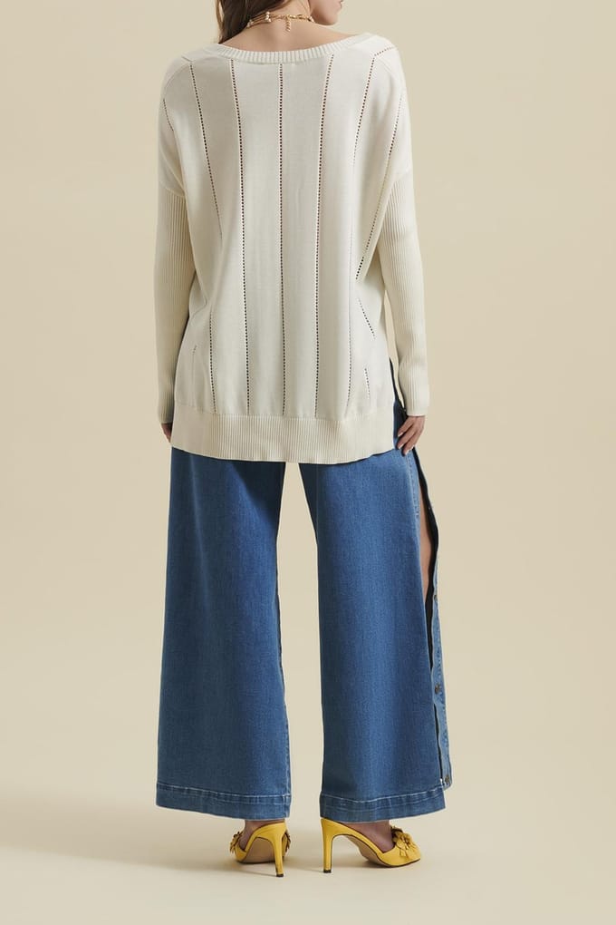 Anne Fontaine Imanol Moon White Taglia: S | Maglioni a maglia Outlet | Donna | Bianco