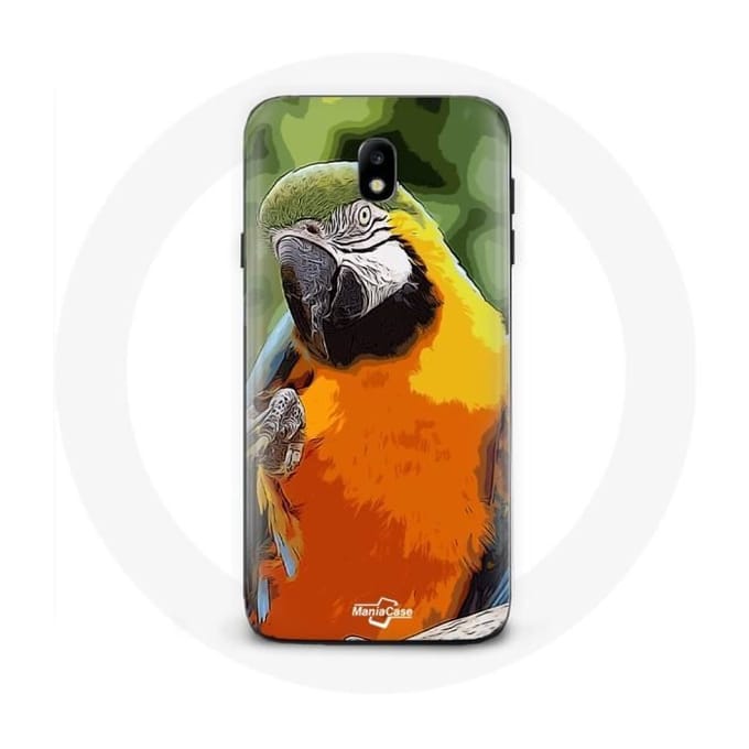 Coque Samsung Galaxy J3 2017 Aras Perroquet Orange vert