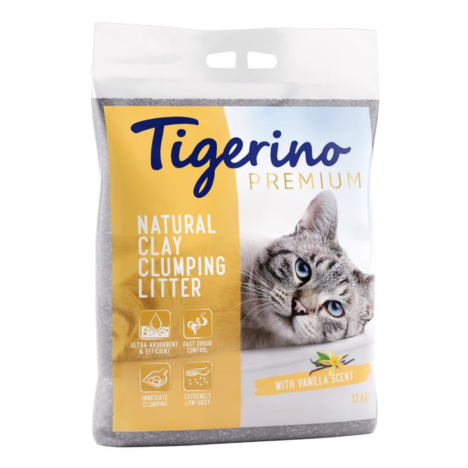 2x12kg Tigerino Premium Kattenbakvulling - Vanillegeur