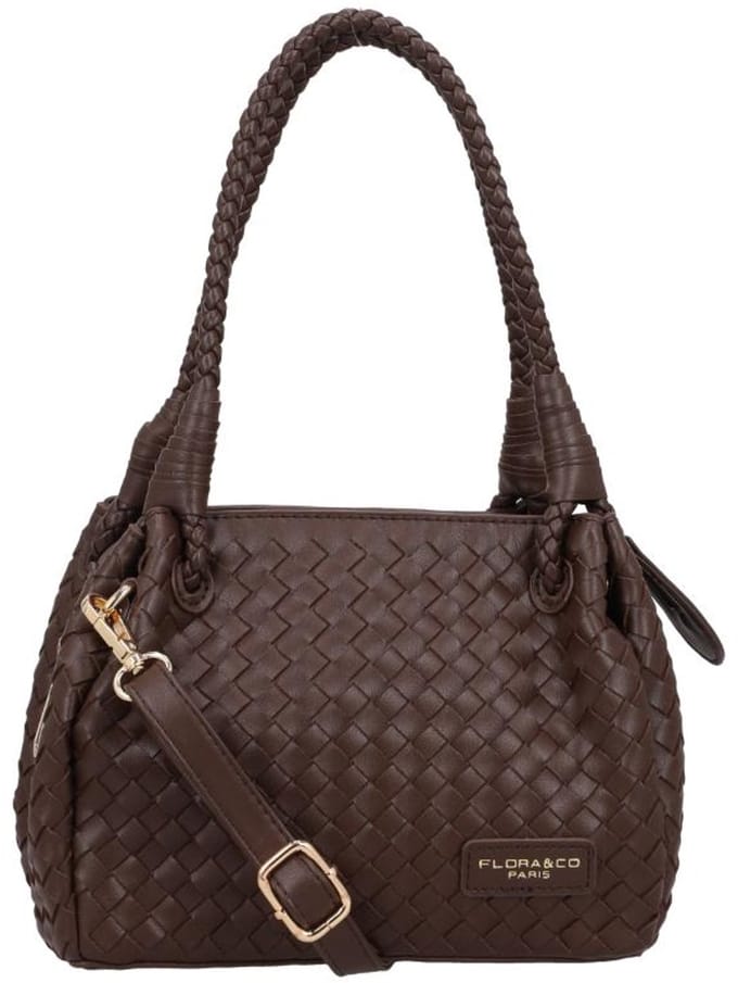 Flora & Co Jody Medium Handtas Dames - Imitatieleer - Donkerbruin