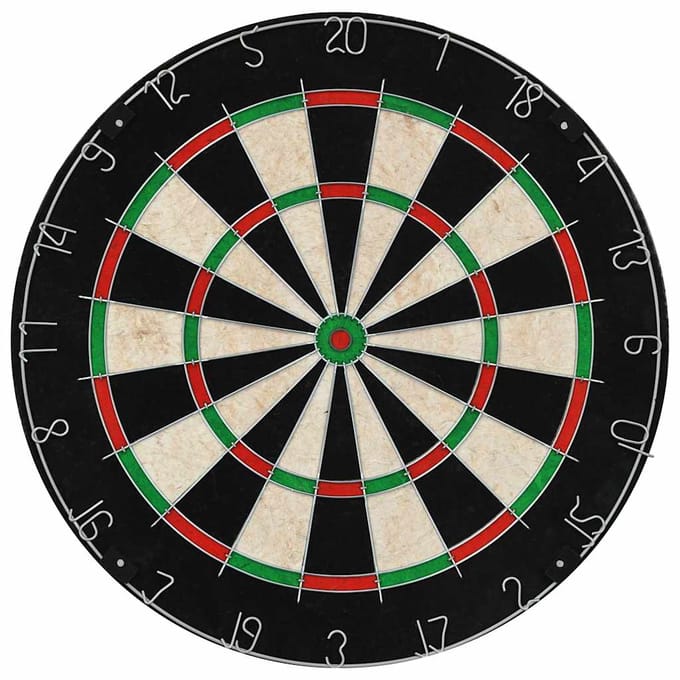 vidaXL Dartbord professioneel met kast en 6 darts sisal