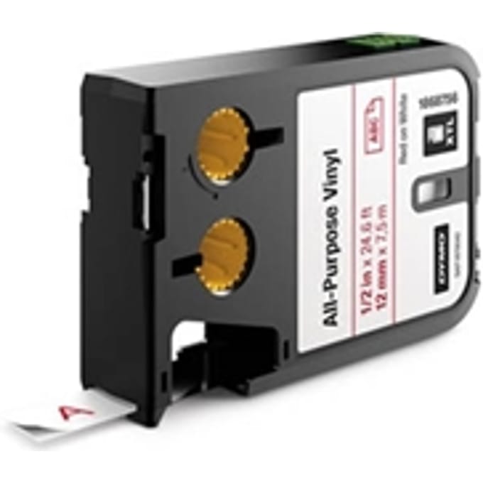 DYMO 1868756 XTL tape vinyl rood op wit 12mm (origineel)