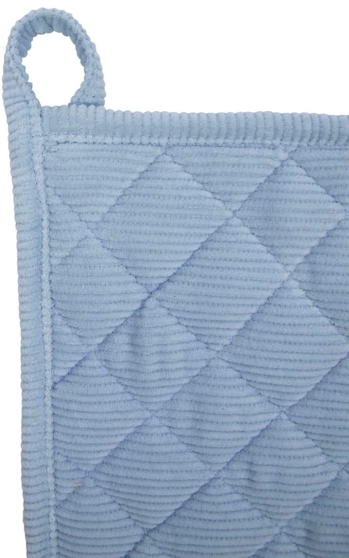 Corduroy pannenlap blauw 20x20cm