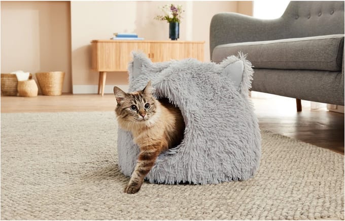 Zoofari Kattenmand - kattengrot - Grijs - 45 x 37 cm (Ø x h)