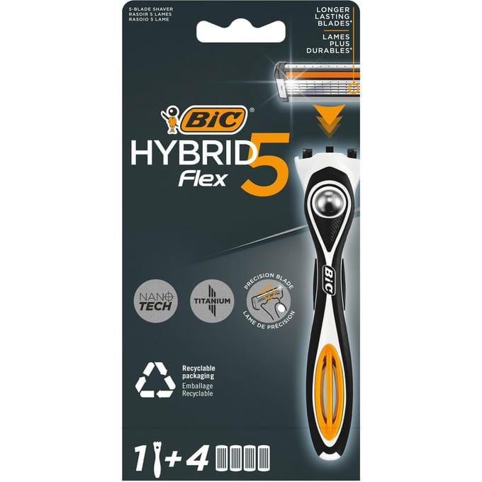 Bic Hybrid 5 Flex Scheermes &amp; Scheermesjes 1 st + 4 st
