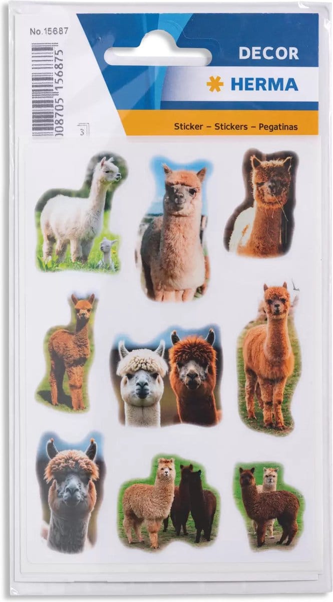 Stickervellen met alpaca's
