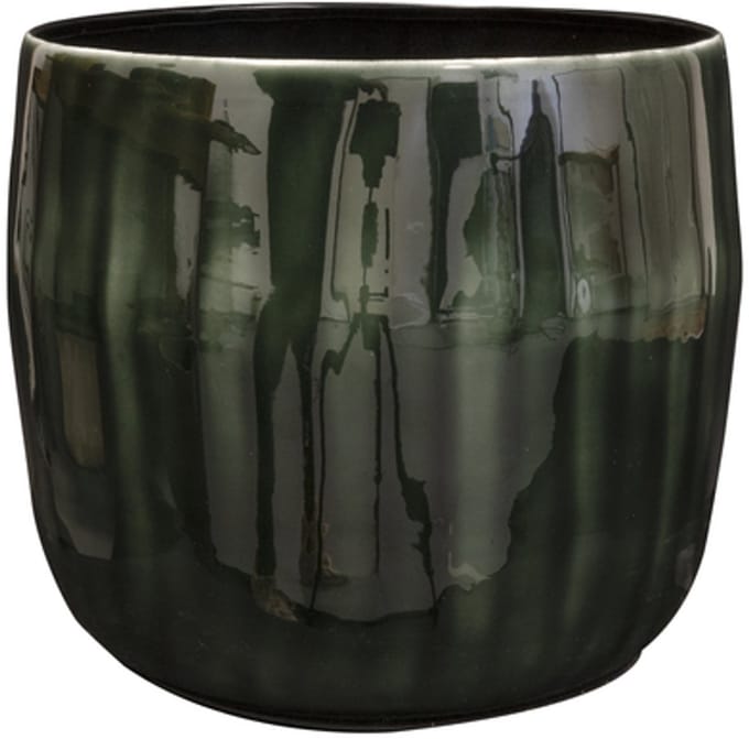 Ter Steege Bloempot Metaal Pine-Groen-Multicolour D 24 cm H 21 cm