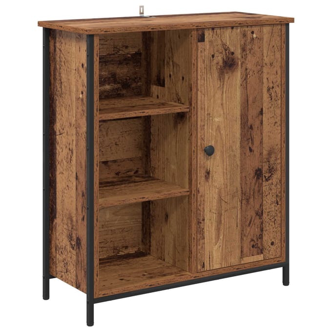 vidaXL - Dressoir - Oud - Hout - 70 - x - 30 - x - 80 - cm - Bewerkt - hout