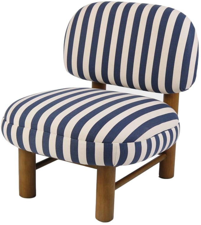 HOMLA - Armchair - LUMEN - Blauw Wit - 64x69.5x77 cm