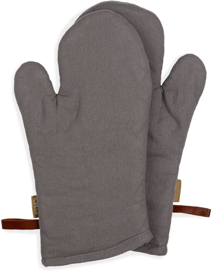 CH&F Ovenwant 2 stuks | Bellavarde Graphite | Ovenwant Grijs | 18x33cm