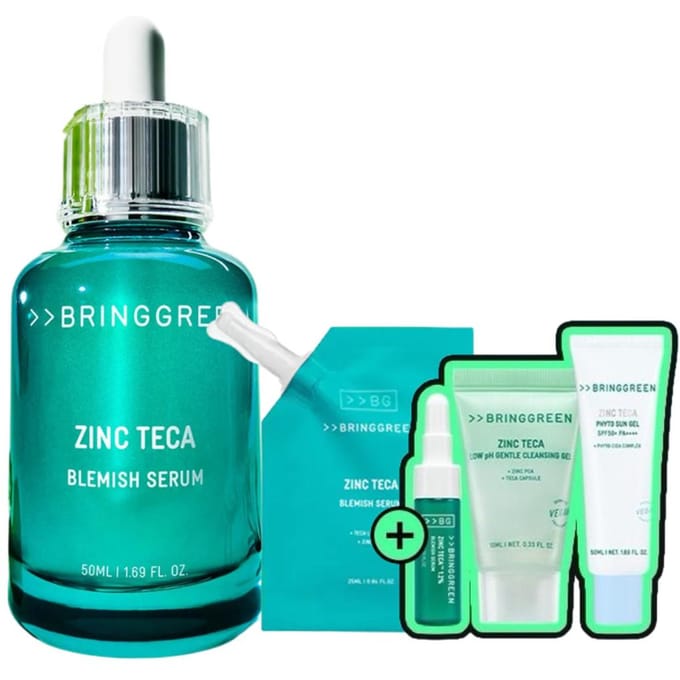 BRING GREEN Zink Teca Vlekken Serum Hydraterend Verfijnend 50ml+25ml Set blue