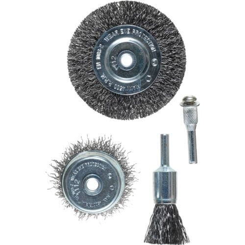 kwb Draadborstelset, 4-delig, staaldraad, gegolfd 597500 1 set(s)